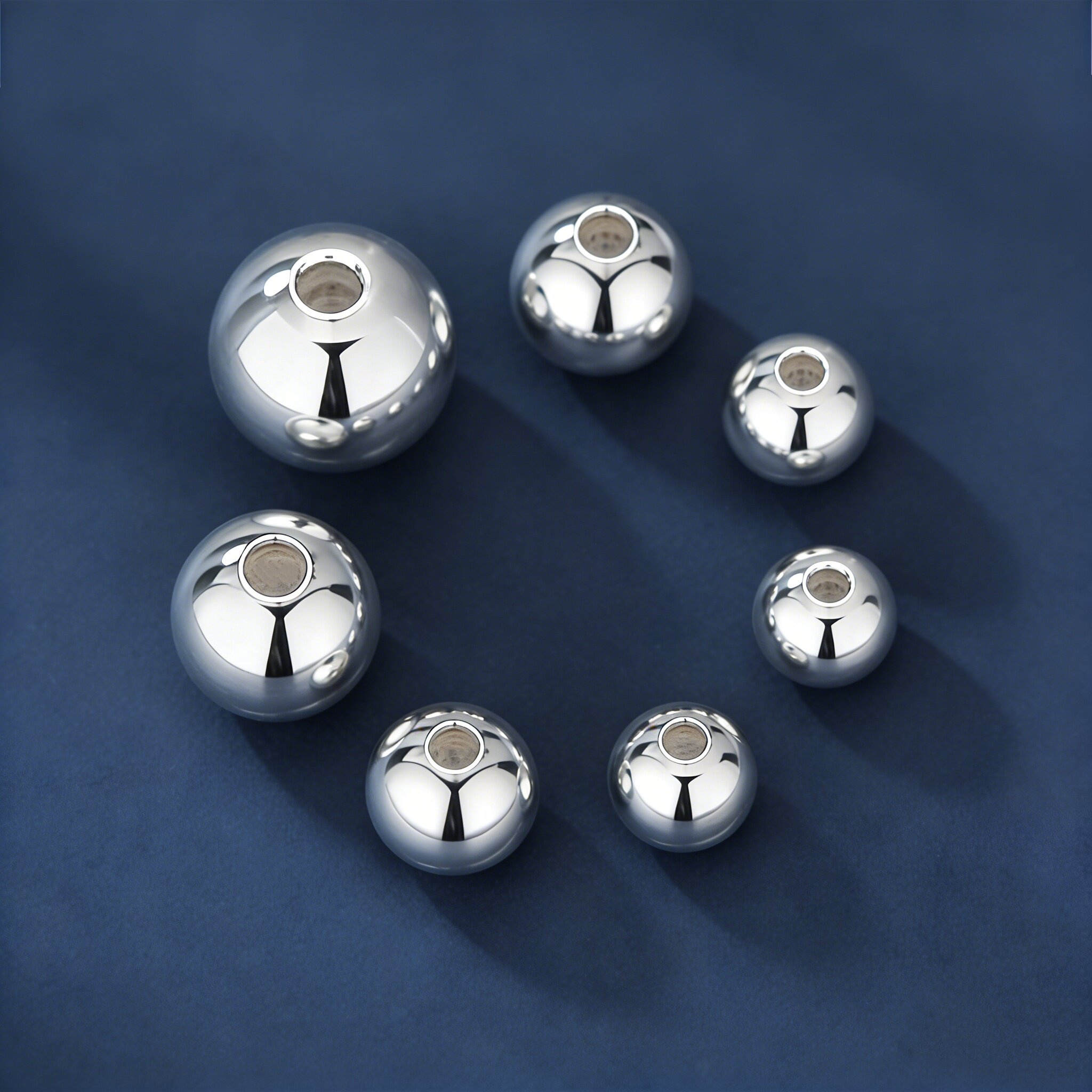 【银饰ZZ02】S999足银小珠子按克散珠光珠纯银配件DIY圆珠小银珠