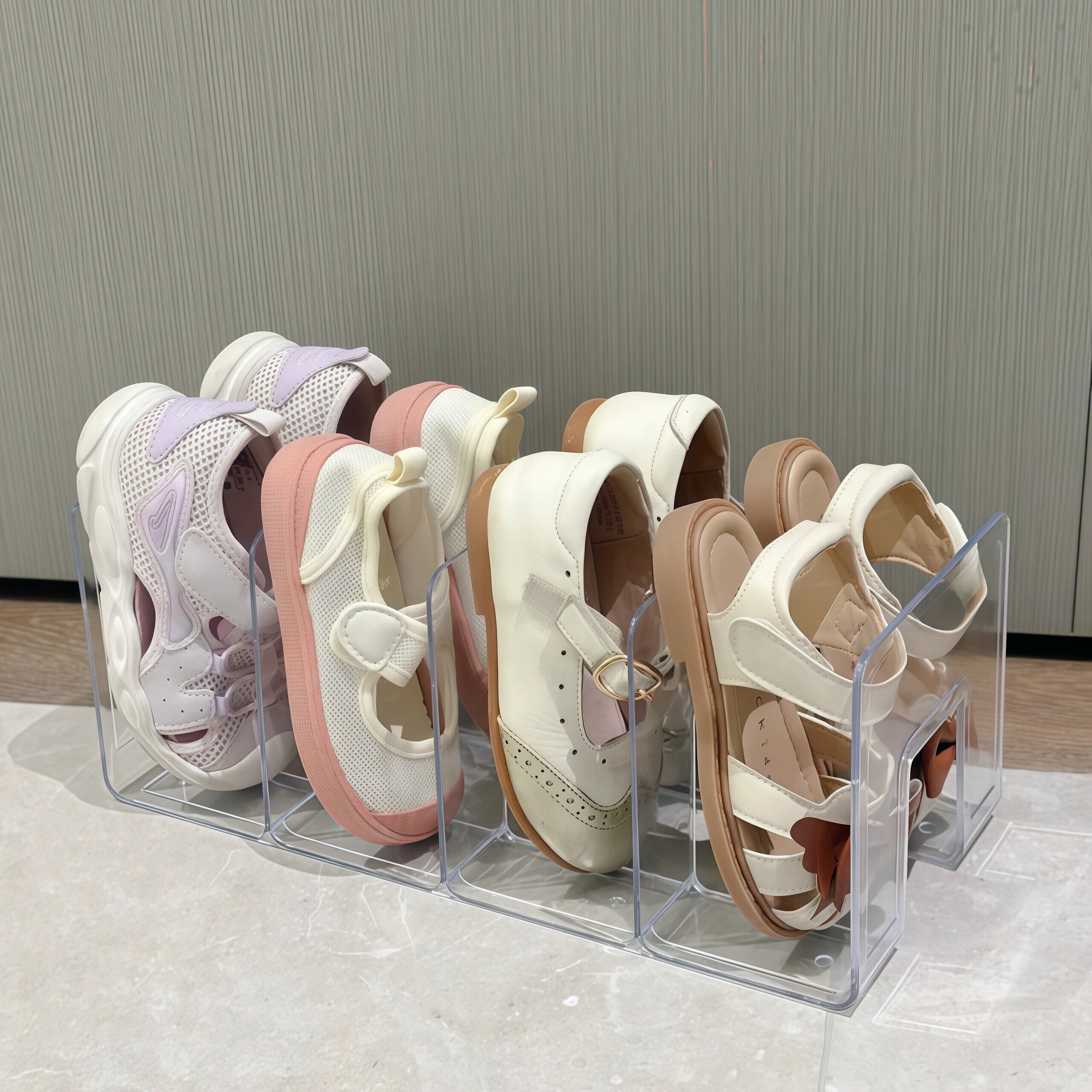 透明鞋架鞋子简易收纳架多层儿童专用省空间神器宝宝卡通鞋盒架柜
