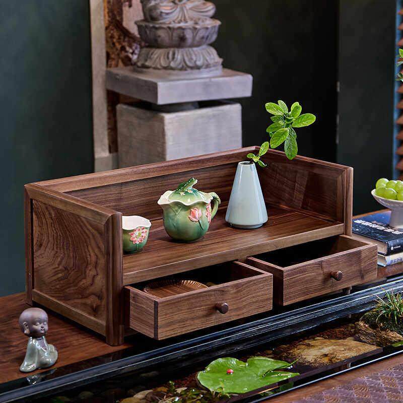 北美黑胡桃木茶书榻茶具置物架茶壶收纳层架摆放架茶桌置物架博古,餐饮具,茶道/零配,淘宝优惠券,粉丝福利购,淘宝优惠卷