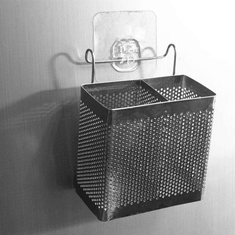 不锈钢筷子筒吸盘免钉壁挂筷子盒沥水架挂式沥水筒餐具收纳笼,餐饮具,餐具笼/架,淘宝优惠券,粉丝福利购,淘宝优惠卷