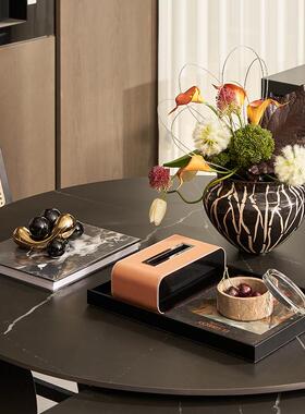 中古包豪斯摆件样板间客厅茶几氛围布置组合高档家居软装饰品设计