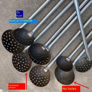 加厚漏勺大铁勺 捞篱1.2米长柄捞渣勺笊篱下水道淤泥掏粪挖洞勺子