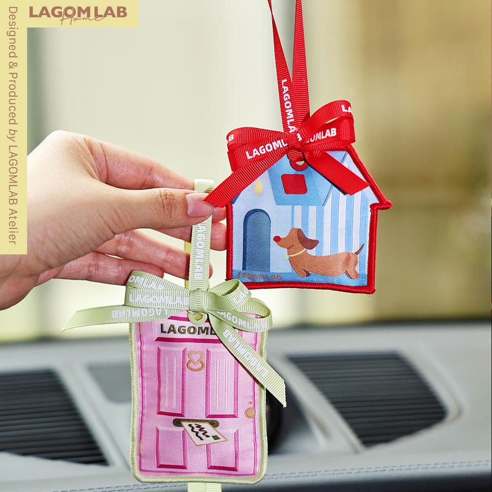 LAGOMLAB小狗等你回家车载出风口香薰香包汽车挂饰木质玫瑰调香氛