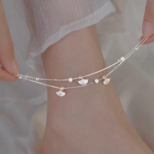 潮轻奢小众精致时尚 百搭脚环高级感足链 2026新款 三生有幸脚链女款