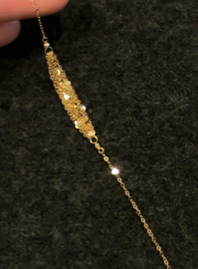 爆闪金色极细蕾丝链条手链女2025