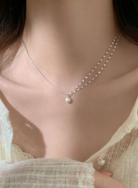 拼接链珍珠项链女款2025新款爆款