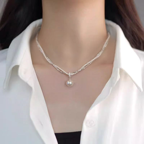 碎银子珍珠项链女2025新款爆款