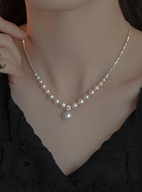 碎银子珍珠项链女轻奢小众高级感