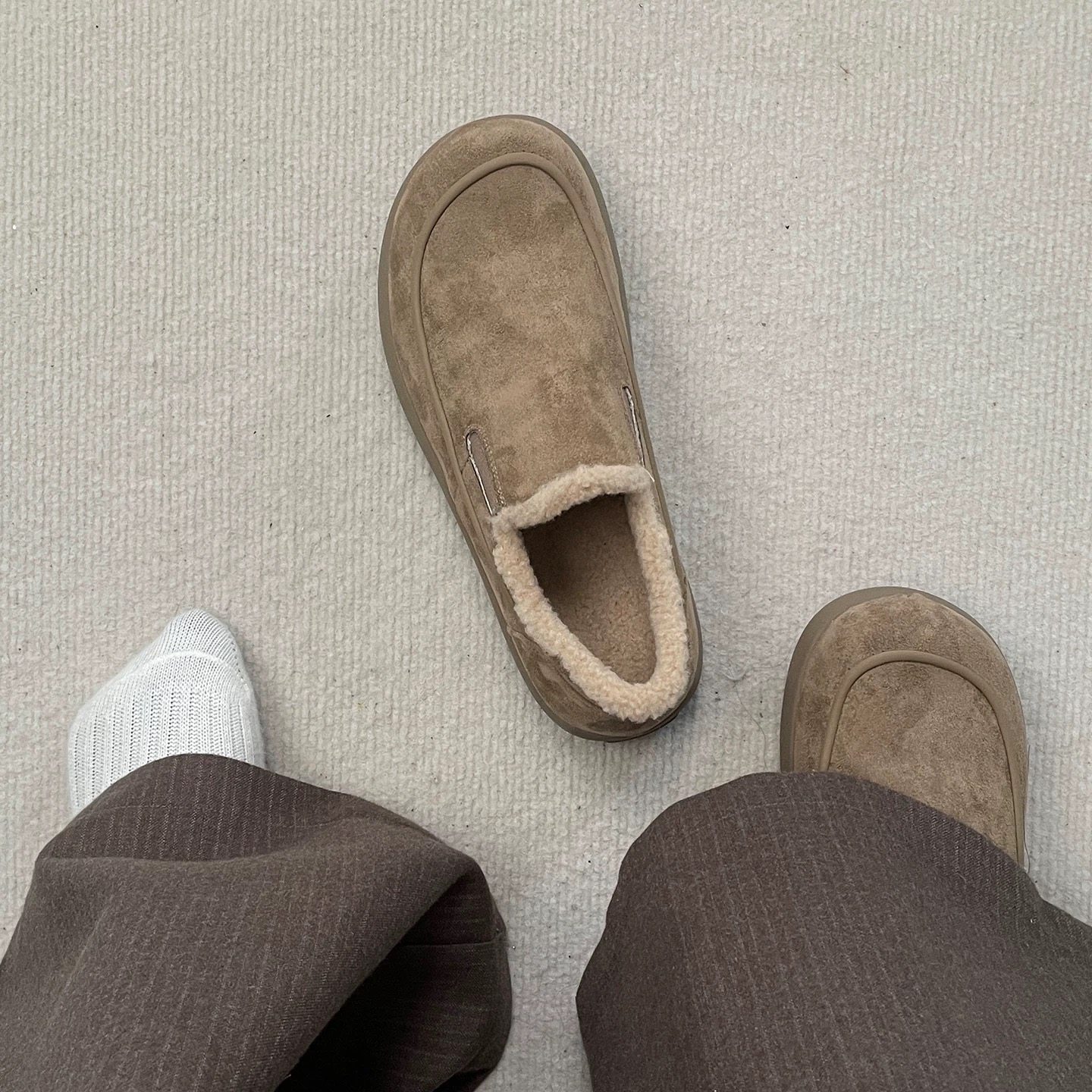 2025秋冬新款勃肯鞋男士乐福鞋冬季加绒保暖雪地靴潮流包头棉拖鞋,流行男鞋,包头拖,淘宝优惠券,粉丝福利购,淘宝优惠卷