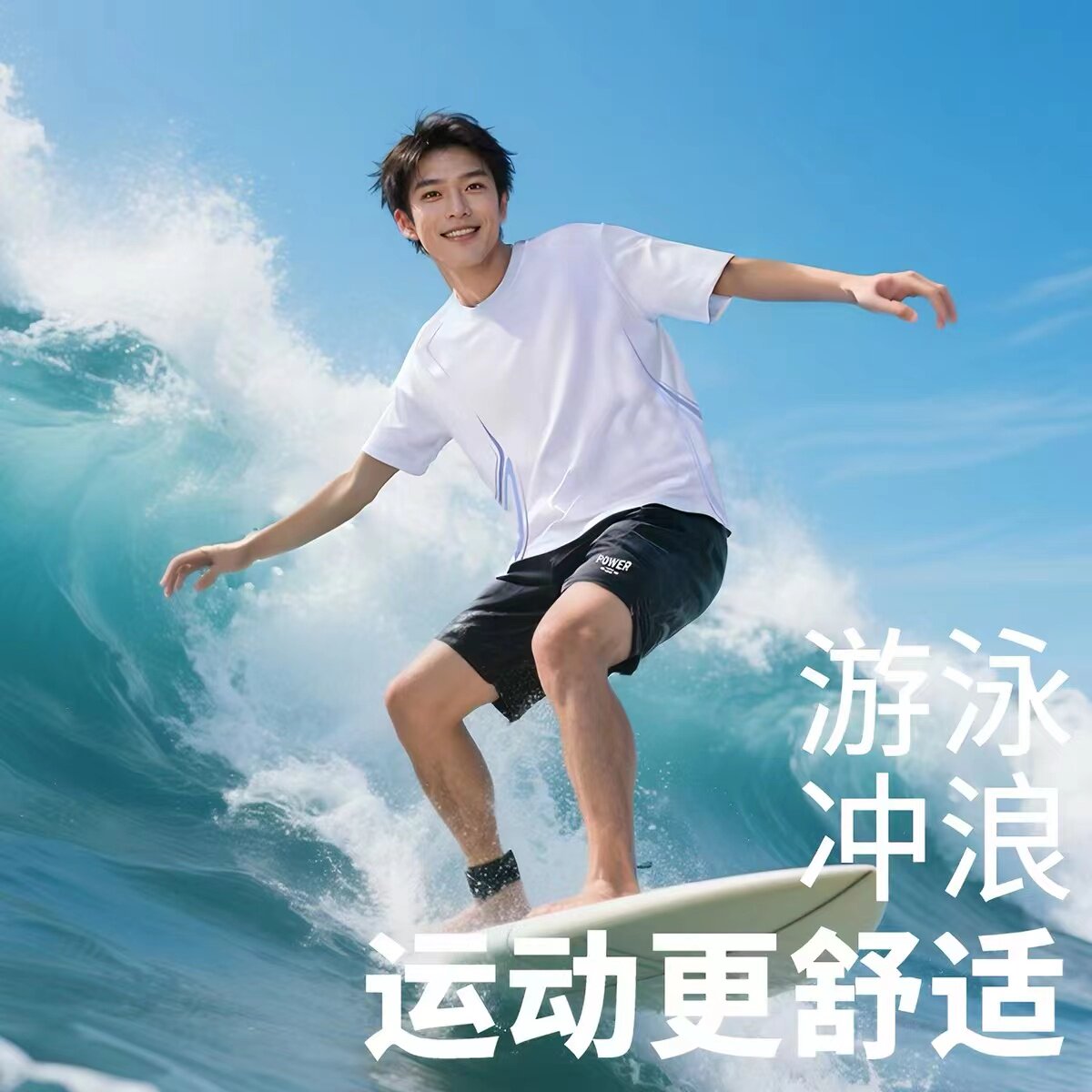 短袖新款泳衣套装男女游泳全套