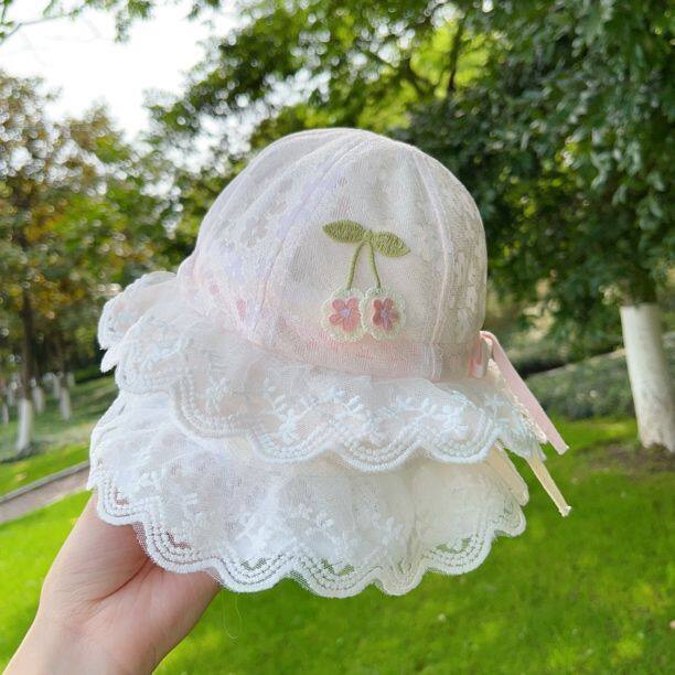 婴儿太阳帽女童可爱超萌防晒网帽女宝宝遮阳帽夏季薄款婴幼儿帽子