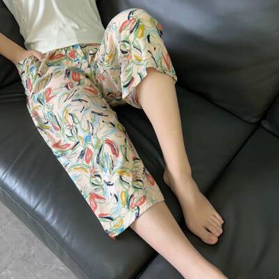 棉绸女士夏季薄款裤子人造棉短裤