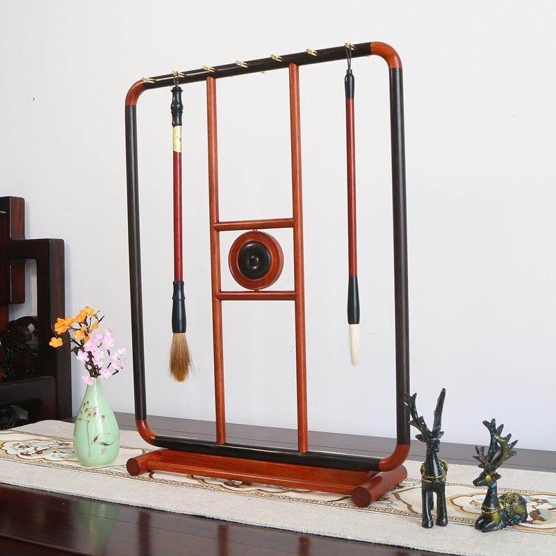 酸枝木新中式毛笔架笔挂红木实木质毛笔架子笔搁笔挂笔山文房四宝