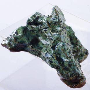 装 陶瓷仿石山造景桌面摆件沙盘点缀假山微景观办公室会议室软装 饰