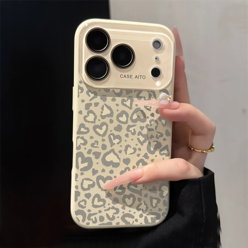 满屏豹纹爱心丨大视窗丨液态硅胶