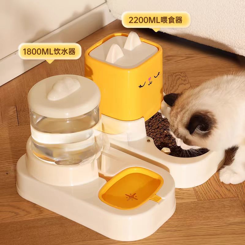 卡通小猫喂食饮水器猫咪饮水机