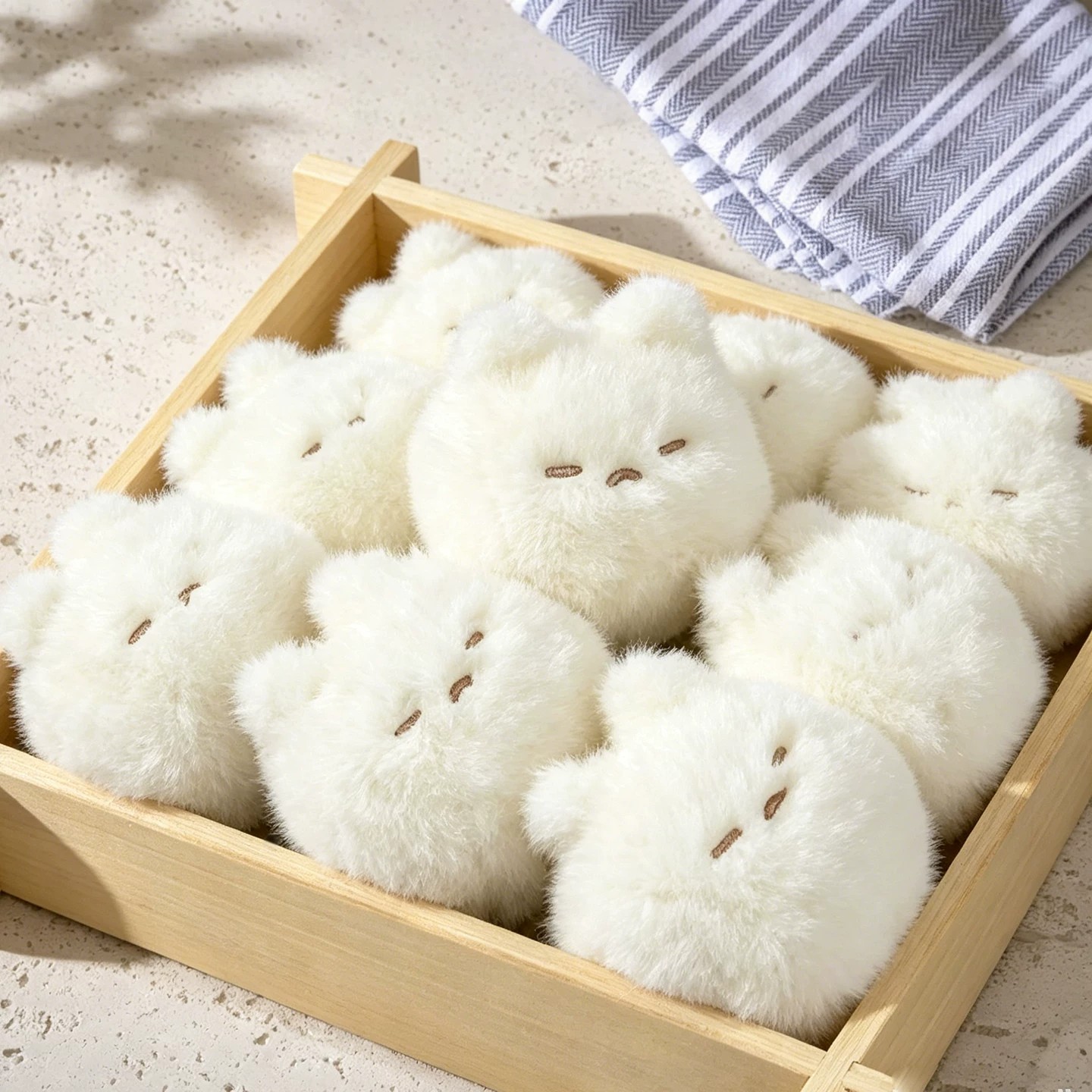 可爱咪制霉豆腐毛绒玩偶公仔小猫咪挂件女生实用创意生日礼物