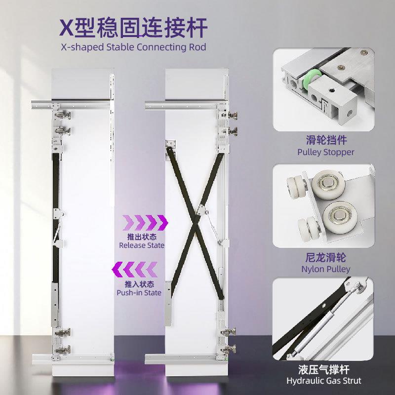隐藏柜单插门轨道全金屋定制NXV衣口袋门橱柜侧装倒插入式轨导五
