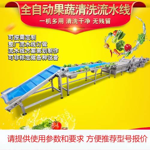 商用韭菜芹菜清洗机 山野菜净菜加工设备 青刀豆气泡清洗机