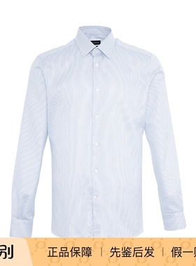 香港现货Zegna杰尼亚男修身版型商务长袖衬衫9HS0CA601016