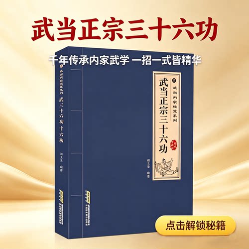 武当内家秘籍系列 武当正宗三十六功 传统武术文化传承武当秘技防身自卫系列书籍探索传武奥秘传承千年智慧强身健体中华武术秘传