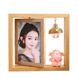 实木相框摆台挂墙原木相册相片框送闺蜜情侣加洗照片摆件像框架