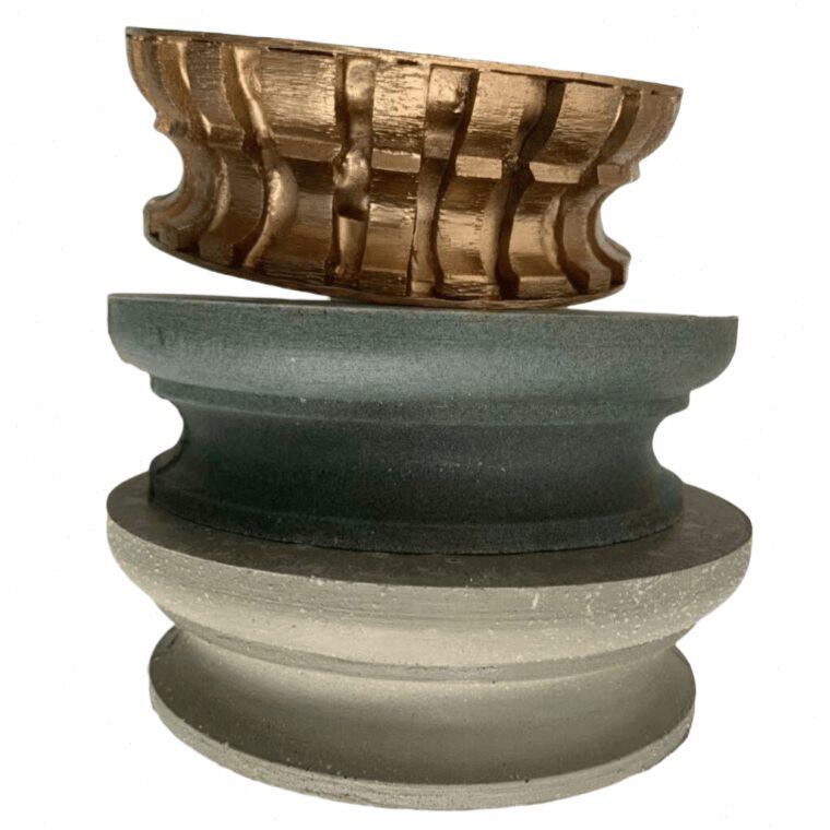 腾龙边大理石抛光砂轮 石材磨边砂轮 411/412抛光轮打磨轮造型轮