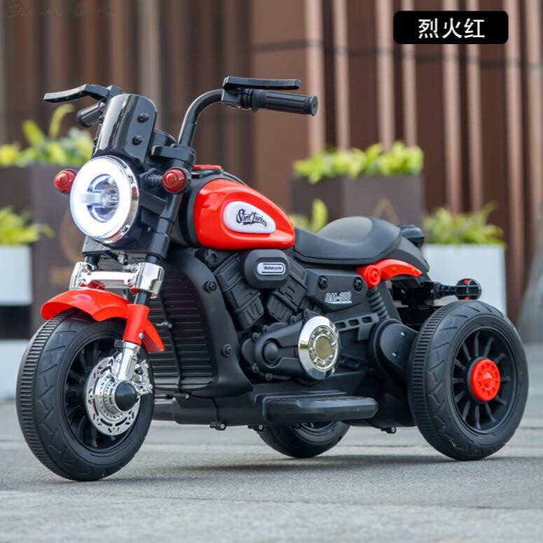 电动小摩托车儿童2岁可坐人三轮车男女小孩宝宝可遥控充电电瓶车