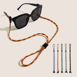 运动太阳眼镜挂绳七芯伞绳多色防滑挂脖眼镜绳扣可调节
