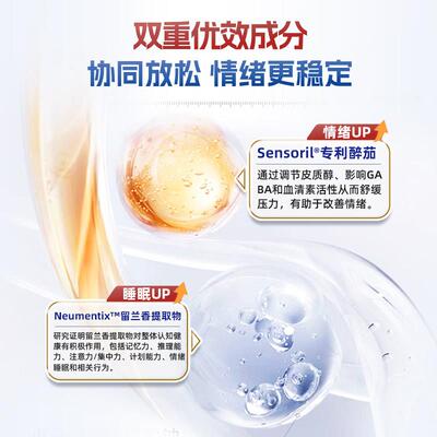 自】营沿寿南提非醉茄取物sensoril醉笳素舒缓UBB压力【情绪调皮