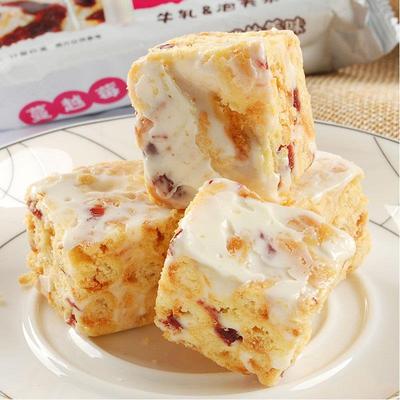 跳跳龙纯真恋BEO人轧雪酥蔓越莓葡萄味5花00g 牛牛扎奶芙糖沙琪玛