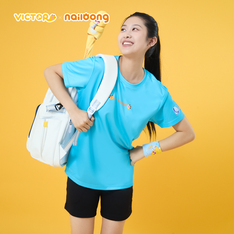 VICTOR胜利羽毛球服威克多中国公开赛奶龙联名款短袖T恤 CO2505NL