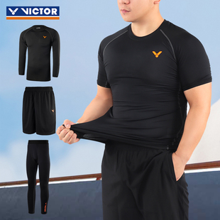victor胜利威克多羽毛球服健身运动服维克多紧身衣易干上衣90029