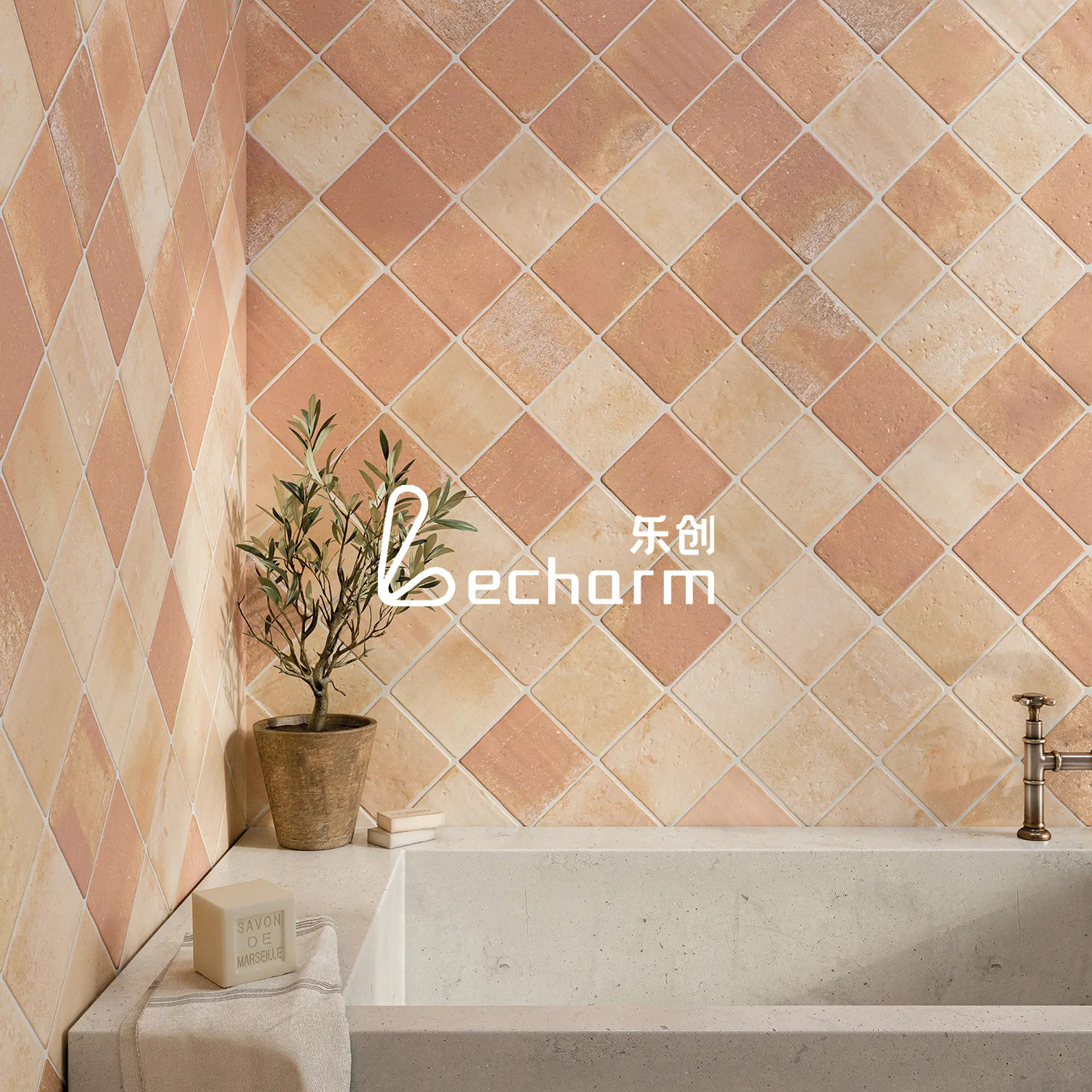 西班牙进口复古渐变陶土砖卫生间瓷砖别墅墙砖客厅地砖220x220,家装主材,釉面砖,淘宝优惠券,粉丝福利购,淘宝优惠卷