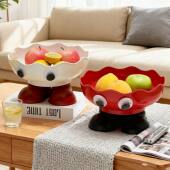 水果盘干湿两用新款 客厅茶几卡通果盘家用沥水高颜值创意大眼果盘