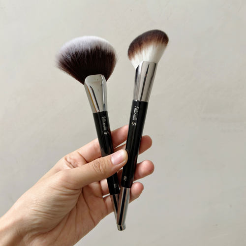 fillimilli化妆刷852斜角修容刷853扇形蜜粉高光刷便携美妆刷软毛