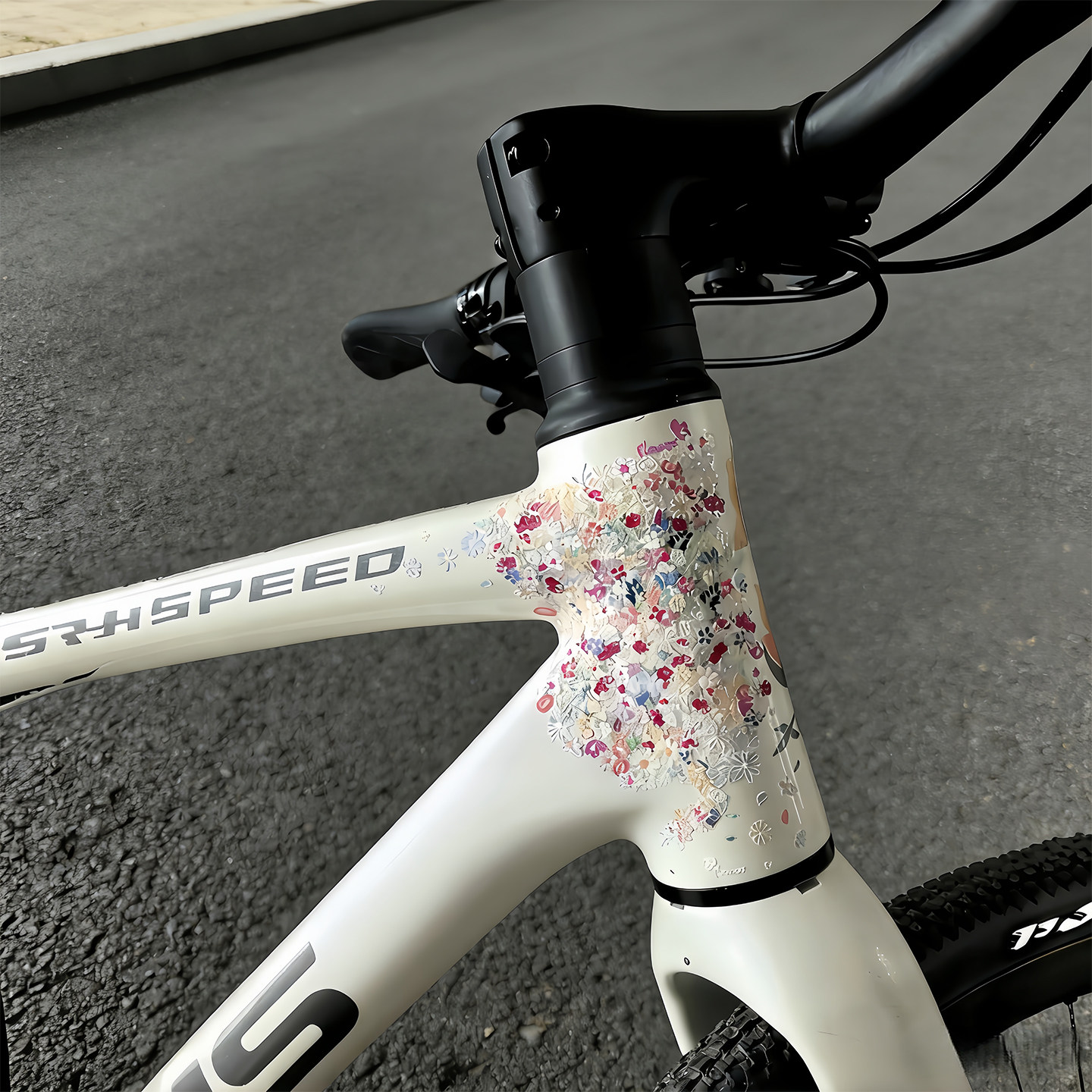 自行车贴纸公路车涂鸦山地车diy防水拼接装饰车贴划痕遮挡印花贴