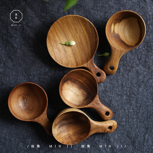 叕木皿集创意量勺糖勺无漆无蜡