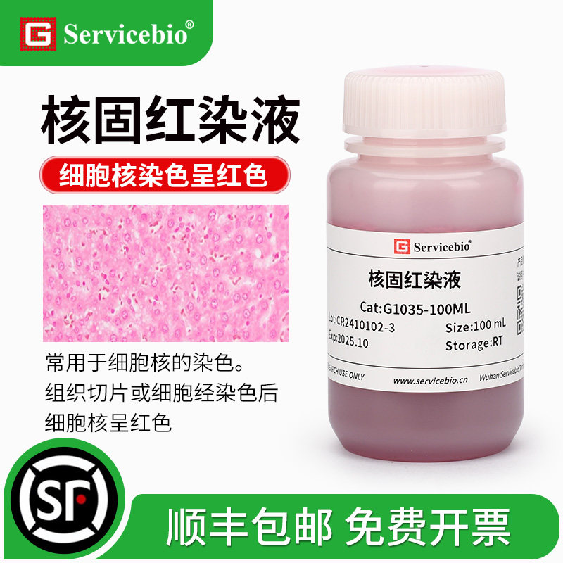 赛维尔核固红染液细胞核呈红色