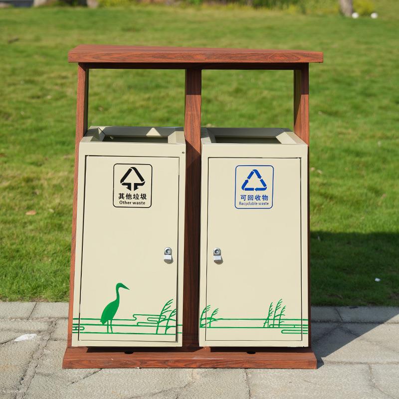 景区分类垃圾桶大号户外公园垃圾清理箱不锈钢市政商用果皮垃圾箱