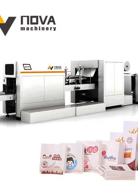 新款2/4色全自动高速尖底开窗纸袋机NWJD-G350J