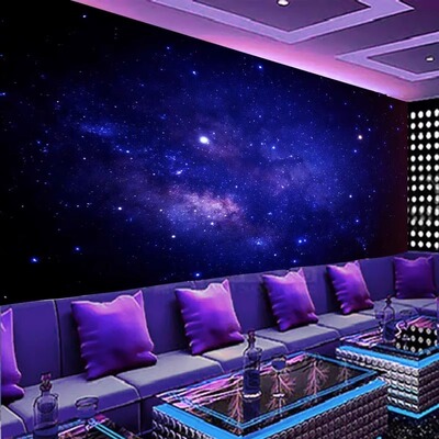梦幻星空壁纸ktv背景天花板壁画