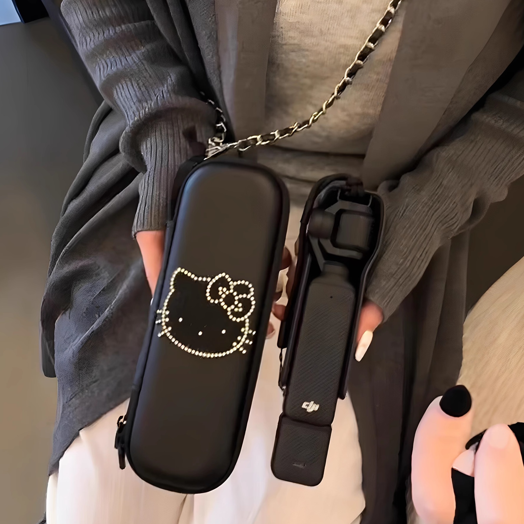 哈喽kitty大疆pocket3收纳包硬壳包保护套可爱多功能数码收纳