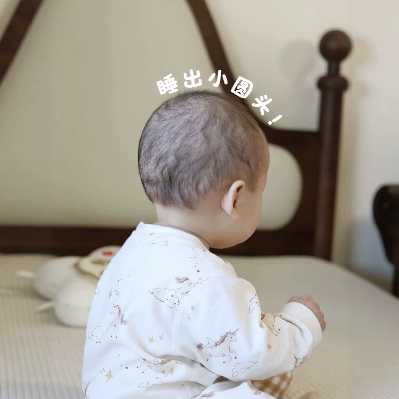 婴儿睡圆头神器宝宝头型矫正胸贴辅助新生儿睡觉防偏头扁头固定垫