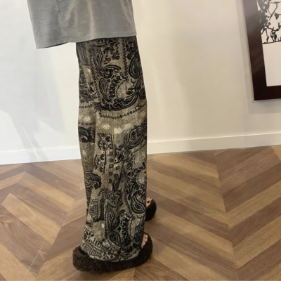 睡裤家居裤女长裤单独睡裤可外穿遛弯裤棉绸裤子小个子宽松凉凉裤