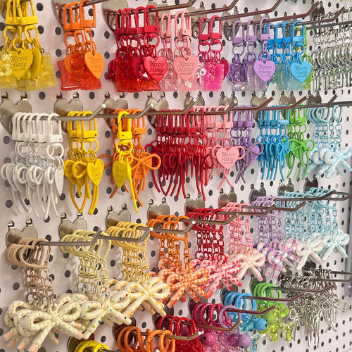 拼豆钥匙扣配件 环圈diy材料包挂件五角星书环扣收纳装饰配件