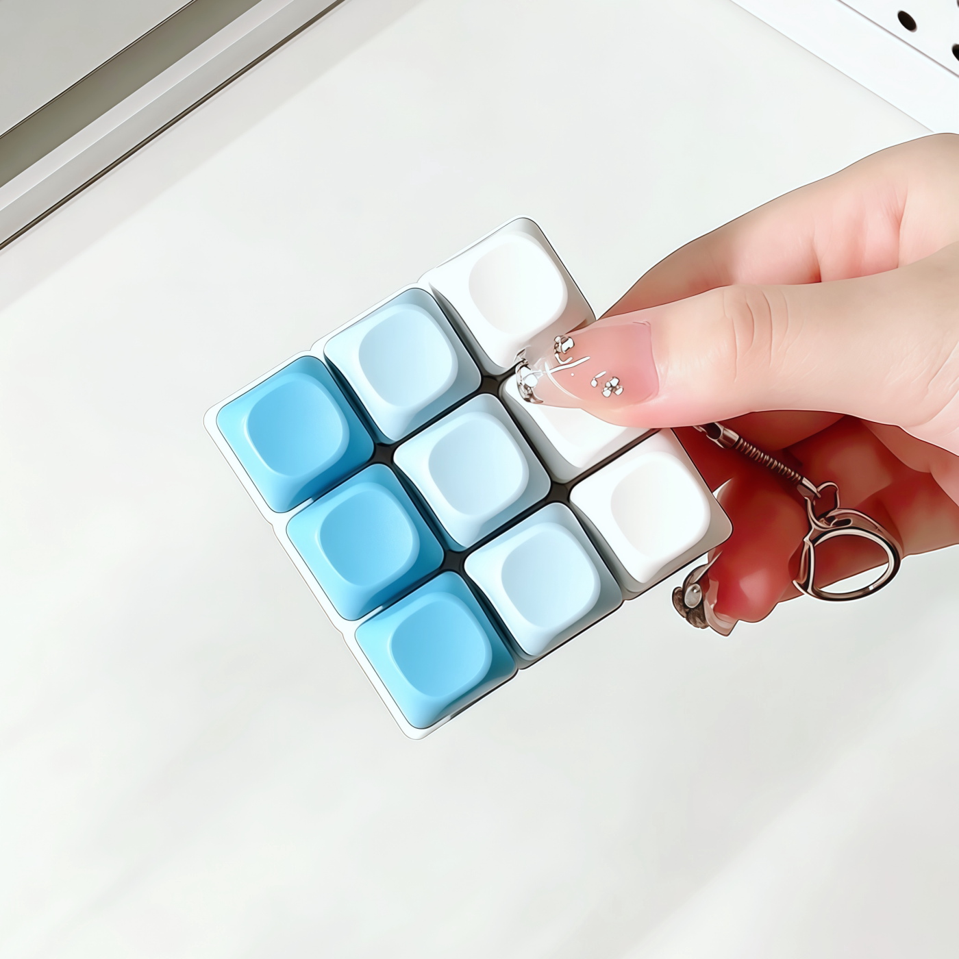 解压键盘按按乐考研减压试轴器钥匙扣包挂件ins风桌面情绪稳定器