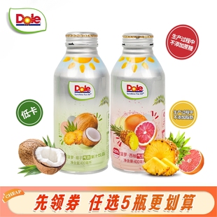 菠蘿椰子氣泡果汁飲料 推 DOLE都樂菠蘿西柚 飲品汽水 400ml
