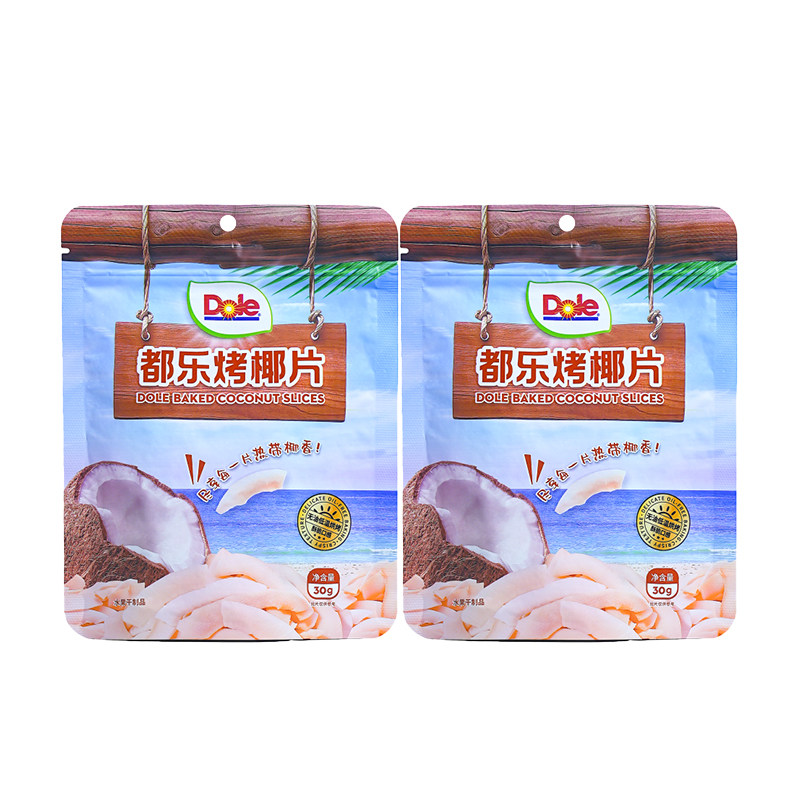 DOLE都乐烤椰片印度尼西亚原料 休闲零食椰子片30g*2袋