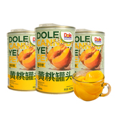 DOLE都乐混合型黄桃罐头425g水果罐头含梨汁整箱装 砀山黄桃a